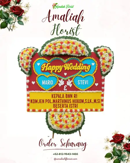 Papan Bunga Pernikahan Tendean
